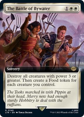 The Battle of Bywater (Extended Art) card from Universes Beyond: The Lord of the Rings: Tales of Middle-earth