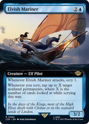 Elvish Mariner (Extended Art) card from Universes Beyond: The Lord of the Rings: Tales of Middle-earth
