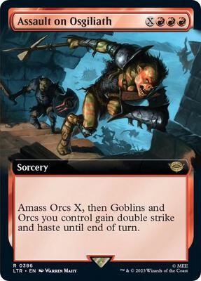Assault on Osgiliath (Extended Art) card from Universes Beyond: The Lord of the Rings: Tales of Middle-earth