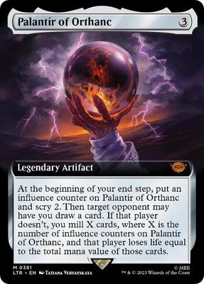 Palantir of Orthanc (Extended Art) card from Universes Beyond: The Lord of the Rings: Tales of Middle-earth