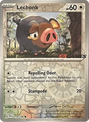 Lechonk - 154/198 (EB Games Promo) card from Miscellaneous Cards & Products