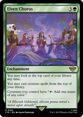 Elven Chorus card from Universes Beyond: The Lord of the Rings: Tales of Middle-earth
