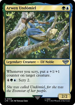 Arwen Undomiel card from Universes Beyond: The Lord of the Rings: Tales of Middle-earth