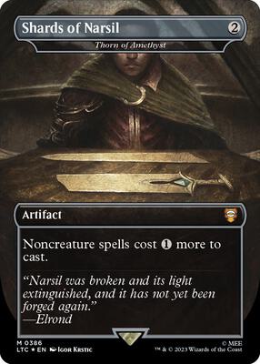Shards of Narsil - Thorn of Amethyst (Borderless) (Surge Foil) card from Commander: The Lord of the Rings: Tales of Middle-earth