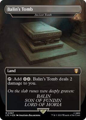 Balin's Tomb - Ancient Tomb (Borderless) (Surge Foil) card from Commander: The Lord of the Rings: Tales of Middle-earth