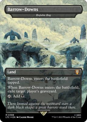 Barrow-Downs - Bojuka Bog (Borderless) (Surge Foil) card from Commander: The Lord of the Rings: Tales of Middle-earth