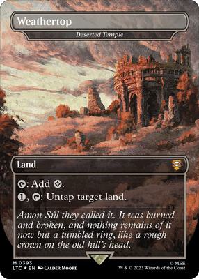 Weathertop - Deserted Temple (Borderless) (Surge Foil) card from Commander: The Lord of the Rings: Tales of Middle-earth