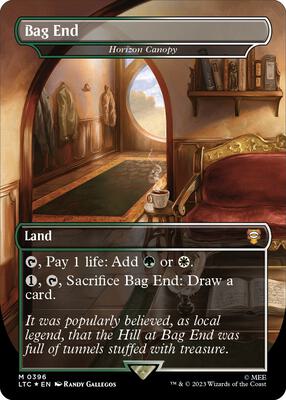 Bag End - Horizon Canopy (Borderless) (Surge Foil) card from Commander: The Lord of the Rings: Tales of Middle-earth