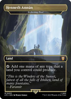Henneth Annun - Reflecting Pool (Borderless) (Surge Foil) card from Commander: The Lord of the Rings: Tales of Middle-earth