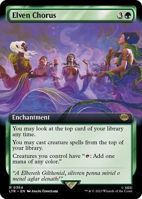 Elven Chorus (Extended Art) card from Universes Beyond: The Lord of the Rings: Tales of Middle-earth