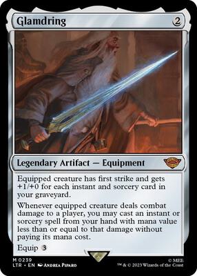Glamdring card from Universes Beyond: The Lord of the Rings: Tales of Middle-earth