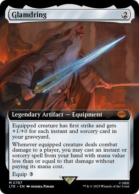 Glamdring (Extended Art) (Surge Foil) card from Universes Beyond: The Lord of the Rings: Tales of Middle-earth