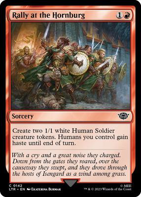 Rally at the Hornburg card from Universes Beyond: The Lord of the Rings: Tales of Middle-earth