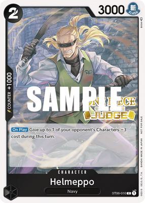 Helmeppo (Judge) card from One Piece Promotion Cards