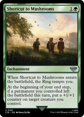 Shortcut to Mushrooms card from Universes Beyond: The Lord of the Rings: Tales of Middle-earth