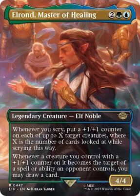 Elrond, Master of Healing (Borderless) card from Universes Beyond: The Lord of the Rings: Tales of Middle-earth
