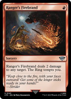 Ranger's Firebrand card from Universes Beyond: The Lord of the Rings: Tales of Middle-earth