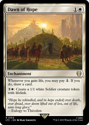 Dawn of Hope card from Commander: The Lord of the Rings: Tales of Middle-earth