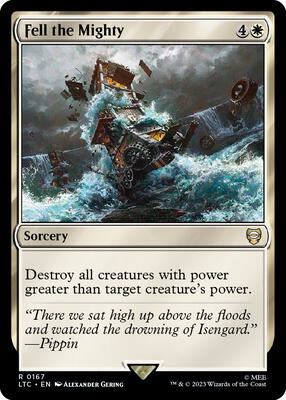 Fell the Mighty card from Commander: The Lord of the Rings: Tales of Middle-earth