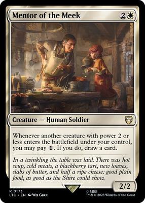 Mentor of the Meek card from Commander: The Lord of the Rings: Tales of Middle-earth