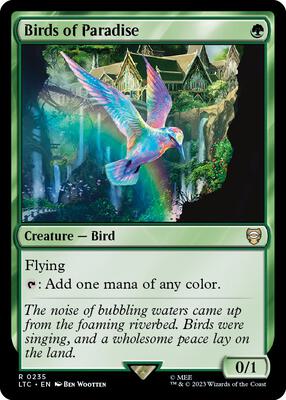 Birds of Paradise card from Commander: The Lord of the Rings: Tales of Middle-earth