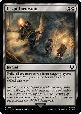 Crypt Incursion card from Commander: The Lord of the Rings: Tales of Middle-earth