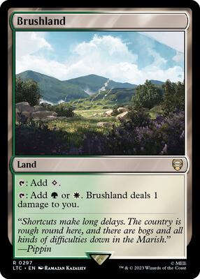 Brushland card from Commander: The Lord of the Rings: Tales of Middle-earth