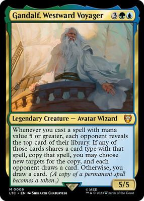 Gandalf, Westward Voyager card from Commander: The Lord of the Rings: Tales of Middle-earth