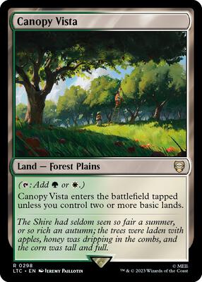 Canopy Vista card from Commander: The Lord of the Rings: Tales of Middle-earth