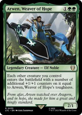 Arwen, Weaver of Hope card from Commander: The Lord of the Rings: Tales of Middle-earth