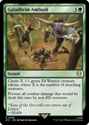 Galadhrim Ambush card from Commander: The Lord of the Rings: Tales of Middle-earth