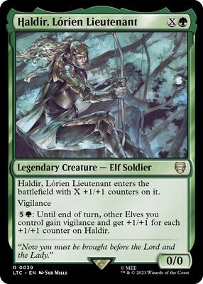 Haldir, Lorien Lieutenant card from Commander: The Lord of the Rings: Tales of Middle-earth