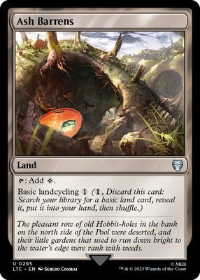 Ash Barrens card from Commander: The Lord of the Rings: Tales of Middle-earth