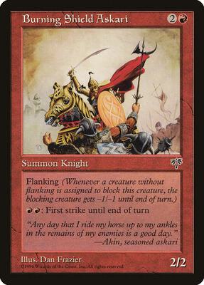 Burning Shield Askari card from Mirage