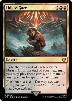 Lidless Gaze card from Commander: The Lord of the Rings: Tales of Middle-earth