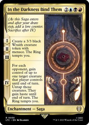 In the Darkness Bind Them card from Commander: The Lord of the Rings: Tales of Middle-earth