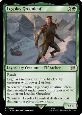 Legolas Greenleaf card from Commander: The Lord of the Rings: Tales of Middle-earth