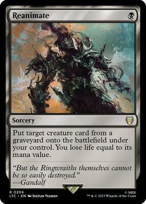 Reanimate card from Commander: The Lord of the Rings: Tales of Middle-earth