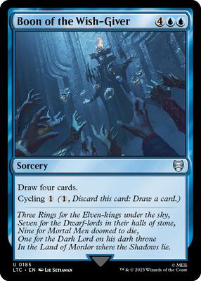 Boon of the Wish-Giver card from Commander: The Lord of the Rings: Tales of Middle-earth