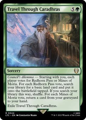 Travel Through Caradhras card from Commander: The Lord of the Rings: Tales of Middle-earth