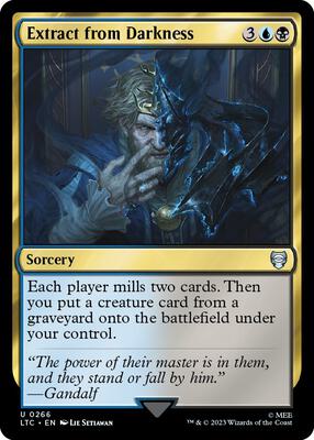 Extract from Darkness card from Commander: The Lord of the Rings: Tales of Middle-earth