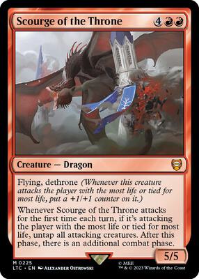 Scourge of the Throne card from Commander: The Lord of the Rings: Tales of Middle-earth