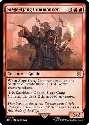 Siege-Gang Commander card from Commander: The Lord of the Rings: Tales of Middle-earth