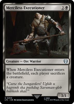Merciless Executioner card from Commander: The Lord of the Rings: Tales of Middle-earth