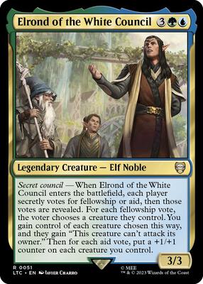 Elrond of the White Council card from Commander: The Lord of the Rings: Tales of Middle-earth