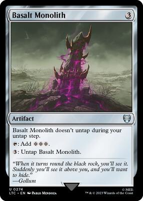 Basalt Monolith card from Commander: The Lord of the Rings: Tales of Middle-earth