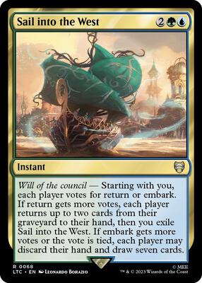 Sail into the West card from Commander: The Lord of the Rings: Tales of Middle-earth