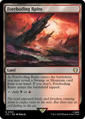 Foreboding Ruins card from Commander: The Lord of the Rings: Tales of Middle-earth