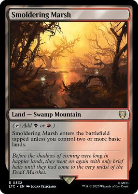 Smoldering Marsh card from Commander: The Lord of the Rings: Tales of Middle-earth