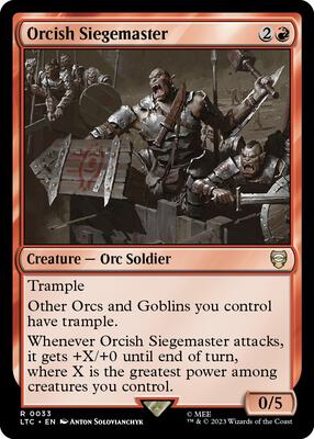 Orcish Siegemaster card from Commander: The Lord of the Rings: Tales of Middle-earth